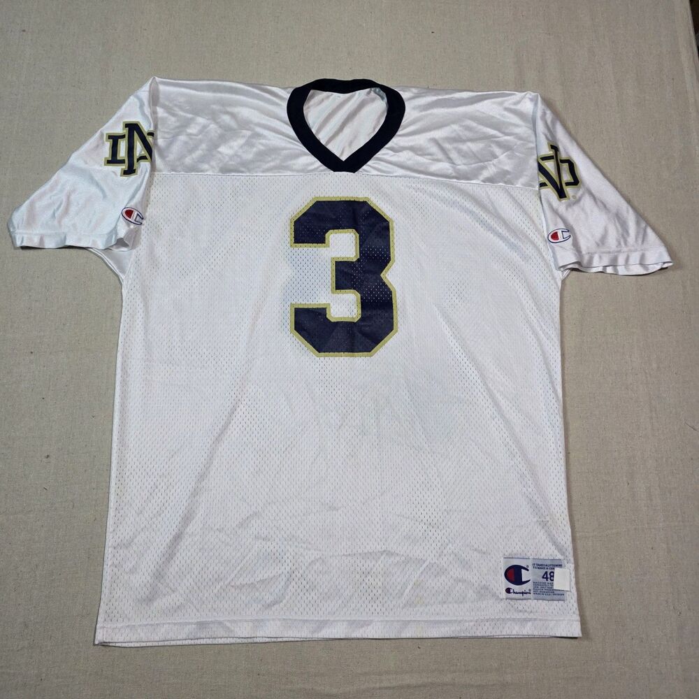 Vintage Champion Notre Dame Jersey  Joe Montana #3  Fighting Irish White Size 48